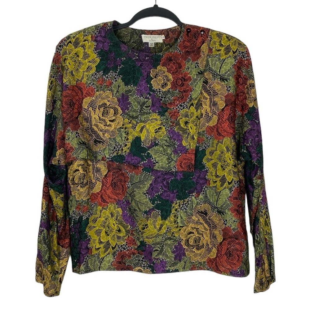 Michii Moon for Sanyo vintage floral silk blouse